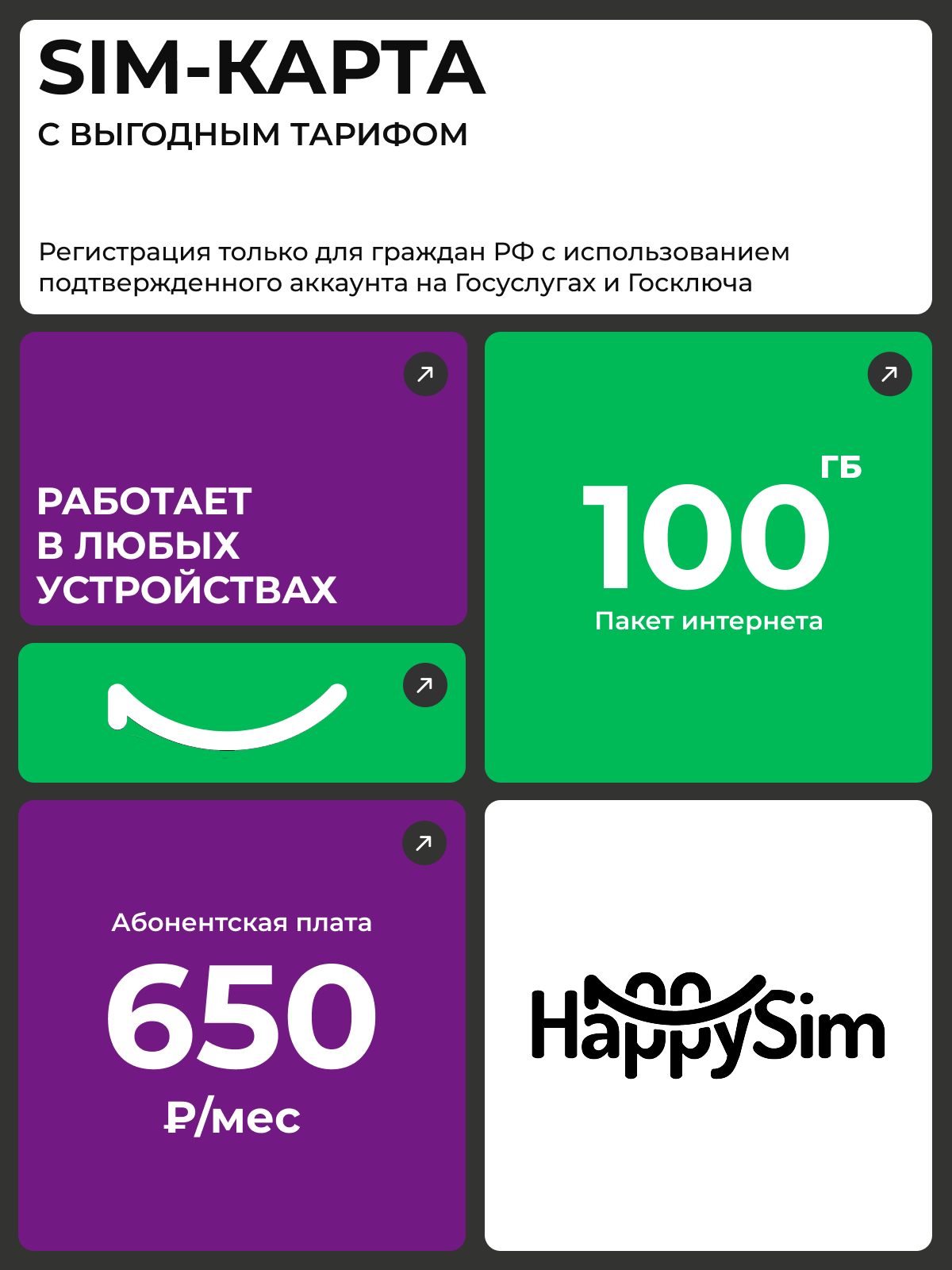 650 рублей в месяц 100 Гб